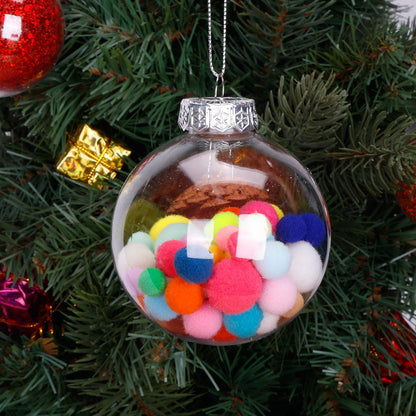 LYLYFAN 12 Pack Clear Plastic Fillable Ornament Ball 2.36''/60mm for Christmas,Holiday, Wedding,Party,Home Decor