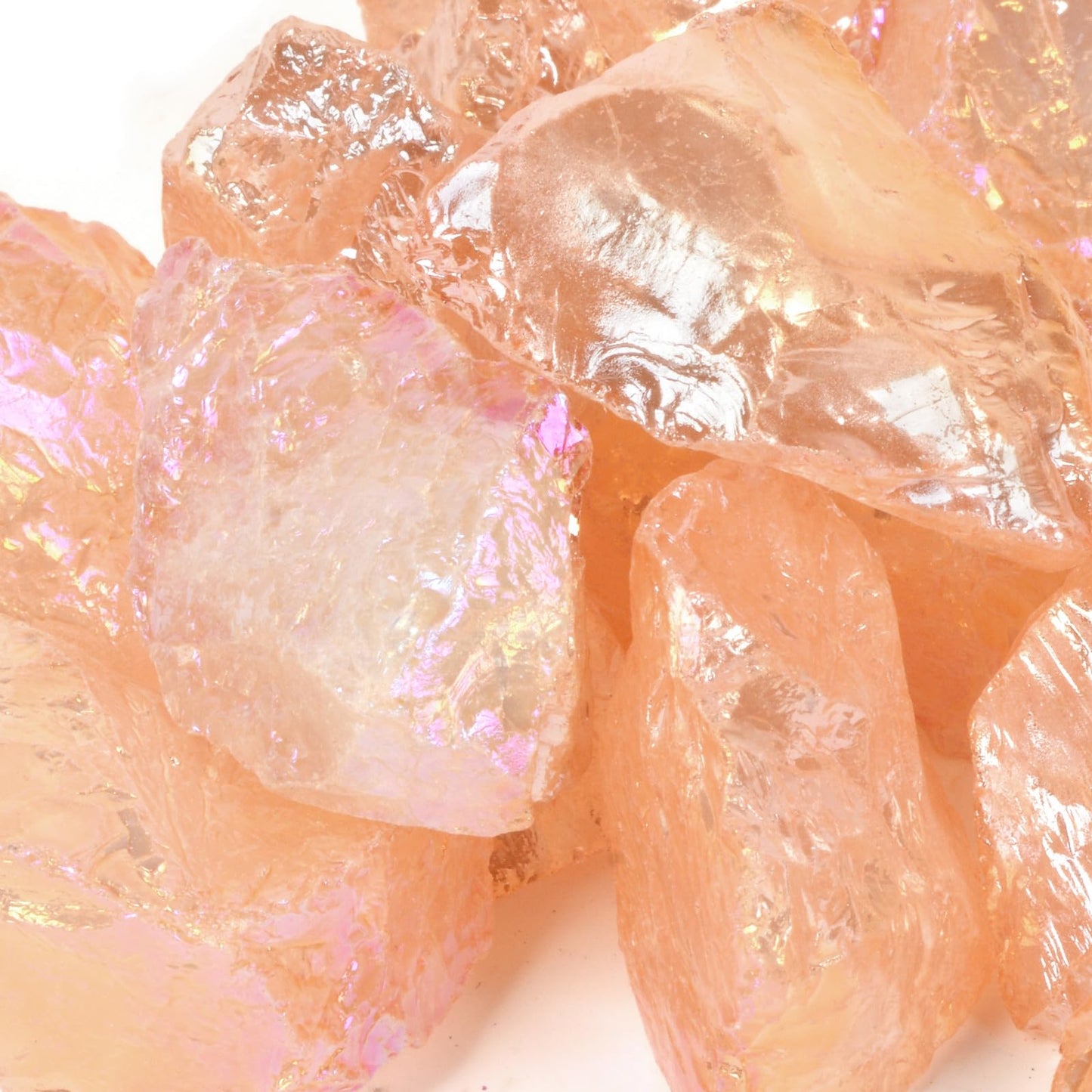 Justinstones 1/2LB Large Raw Orange Aura Quartz Natural Crystal Healing Stones Rock Collection