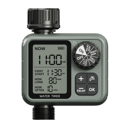 Curety Sprinkler Timer for Garden Hose, Irrigation Water Timer with Rain Delay, Automatic Manual Watering for Lawn Yard Outdoor Drip Irrigation System