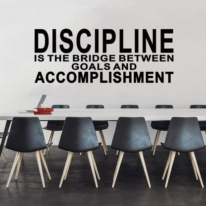 Motivational Quotes Wall Stickers for Office: Gym Inspirational Positive Vinyl Art Wall Decals for Bedroom Classroom School - Discipline 23" X 9"