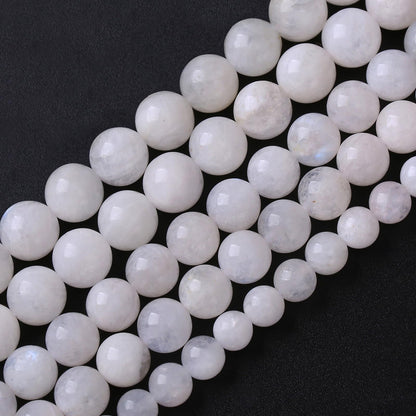 10mm 36pcs Natural Moonstone Stone Beads for Jewelry Making Energy Healing Power Stone Beads DIY Bracelet Necklace Accessories 15"