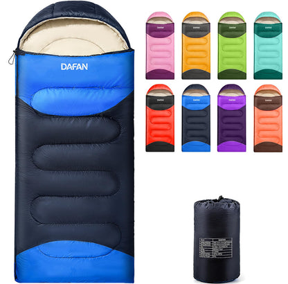 Lightweight Sleeping Bag for Adults, 3-Season Waterproof Backpacking Sleeping Bags with Compression Sack, Comfort Temp 50–68°F, Portable Camping Essential Gear for Travel, Hiking, Outdoor, Indoor
