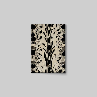 Canvas Print Scandinavian Folk Art Black and Beige Abstract Botanical Wall Art for Scandinavian Home Decor Canvas, Print