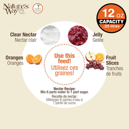 Nature's Way OFP1 All-in-One Oriole Buffet Bird Feeder, Orange