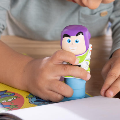 Melissa & Doug Sticker Wow!™ 24-Page Activity Pad and Sticker Stamper, 300 Stickers, Arts and Crafts Fidget Toy Collectible Character – Disney Buzz Lightyear - for Kids Ages 3+ - FSC Certified
