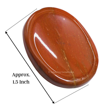 Amazing Gemstone Red Jasper Worry Stone Crystals and Healing Stones - Worry Stones for Stress Relief Gifts - Piedra Crystal Fidget for Meditation - Unique Stocking Stuffers and Birthday Gifts
