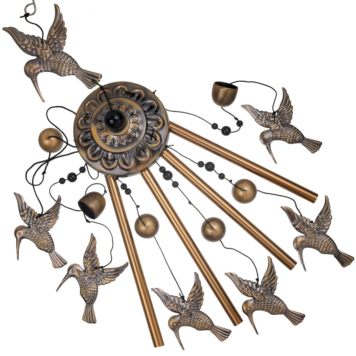Solawindchime Outdoor Hummingbird Wind Chimes, Hummingbirds Bronze Wind Chimes, Gift Wind Chime, Hummingbird Wind Bell Gifts for Women, for Home, Garden, Indoor, Outdoor Decoration, Garden Wind Chime