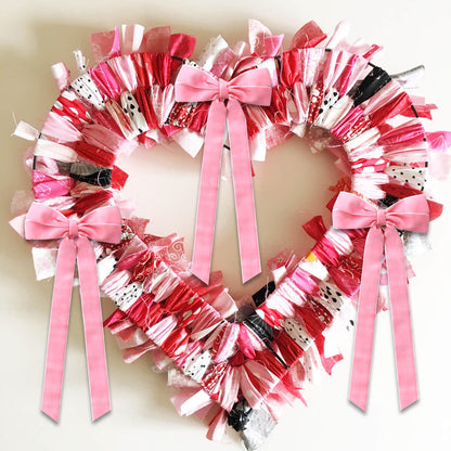 12Pcs Pink Velvet Bows Valentines Day Tree Decorations,5in x 10in Easter Spring Ornaments for Christmas Tree Home Coquette Room Birthday Party Front Door Wedding Holiday Decor