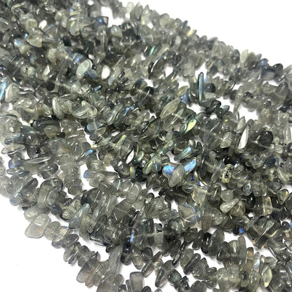 31 inches Chip Stone Loose Gemstones Beads Drilled Strand for Jewelry Making (Labradorite)