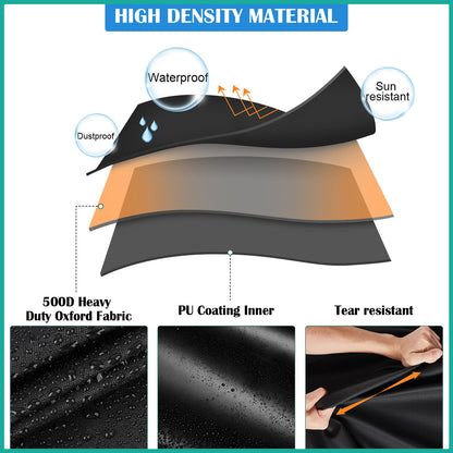 Hdenmist Outdoor Table Cover Square 42 inch Patio Table Cover Waterproof Patio Furniture Covers Rectangular for Outside Small Table and Chair Sets, Fire Pit, Coffee Table, Ottoman -42"L x 42"W' x 28"H