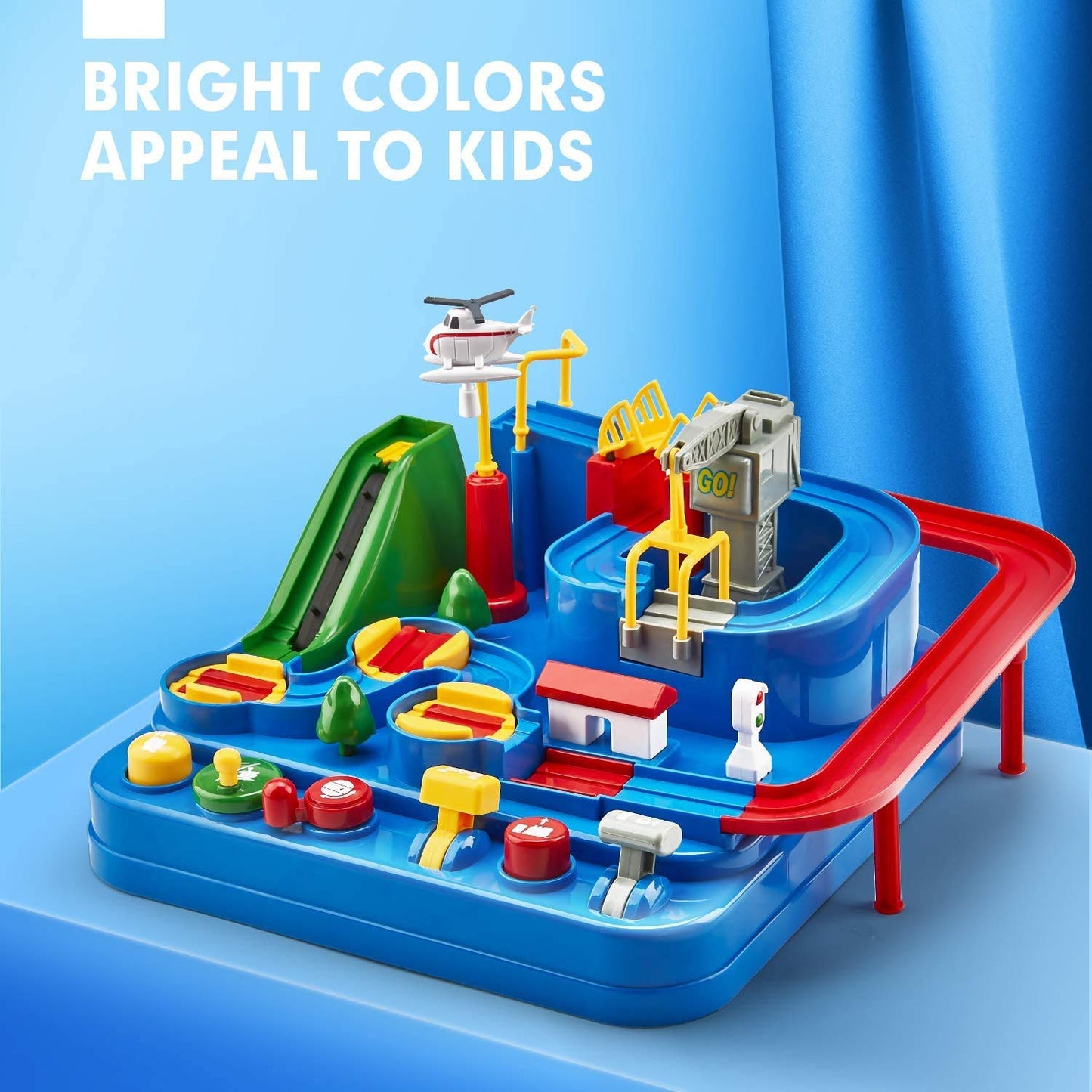 Toys for 3 Year Old Boys - Stem Kids Toys Boys 3-5, Large Race Track, 3 Year Old Boy Gift, Car Toys Rescue Playset for 4 Year Boy Birthday Gift Educational Learning Thinking Motor Skill Montessori Toy