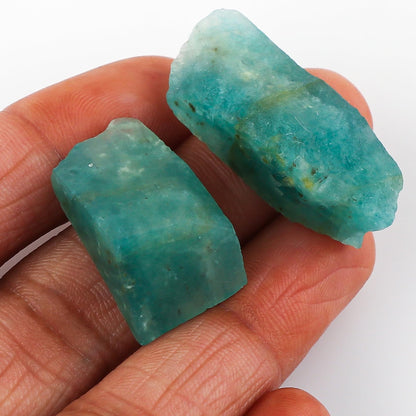 CRYSTALIS 2pcs Natural Big Grandidierite Loose Gemstone Wholesale Bulk Rough Jewelry Making Supply, Chakra & Healing Raw Stones, Wire Wrapping, DIY, Gem Collection [15-25mm]