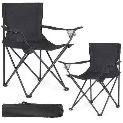 2 Pack Camping Chairs -Lightweight and Supportive Chairs for Adult and Lightweight Individuals - Compact, Durable, and Portable - Ideal for Camping, Hiking, Beach, and Picnics -Carry Bag