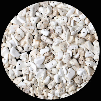 LAIDANLA White Howlite 400pcs Natural Chip Stone Beads 5-8mm Healing Crystal Irregular Gemstones Drilled DIY Loose Rocks Bead Crystal for Bracelet Earrings Necklace Jewelry Making Crafting