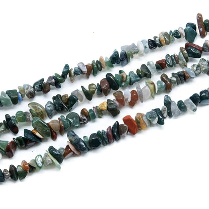 Natural Chip Stone Beads 450pcs Indian Agate Chips 5-8mm Genuine Real Irregular Healing Crystal Rocks Hole Drilled DIY Loose Gemstone Beads for Jewelry Making Bracelet Earrings Necklace Crafting