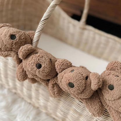 Teddy Bear Lovey Comforter Toy for Babies, Snuggle Toy Baby Girl & Boy, Nursery Soft Little Lovie for Newborns and up, Cuddly Plush Security Blanket Infants 0-6 Months, 12inch (Brown Bear)
