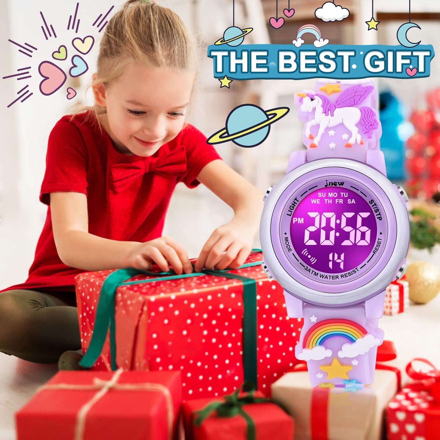 VAPCUFF Toys for Girls Age 3-12, Kids Watches for Girls Fun Toys for 6 7 8 9 10 11 12 Year Old Girls Popular Gifts for 6 7 8 9 10 11 12 Year Old Girls - Unicorn Purple