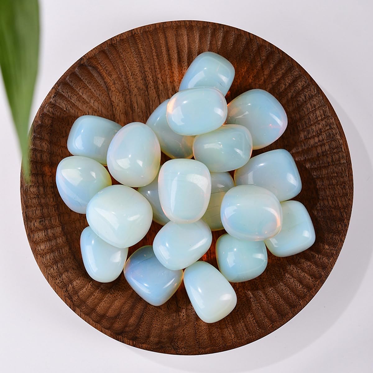 Erliway Opal Healing Crystal Stones, 1.25-2.0" Large Reiki Healing Gemstones Natural Tumbled Polished Stones for Energy Witchcraft Therapy Meditation