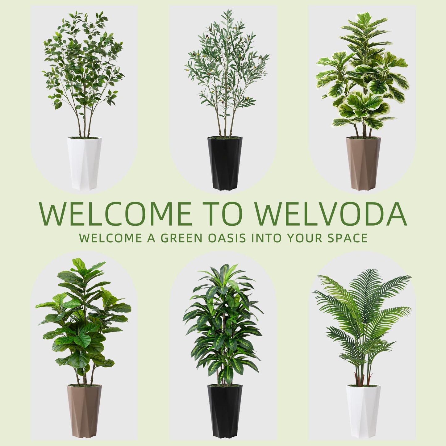 Artificial Dracaena Plant Indoor 5FT Fake Tree with Mocha Diamond Planter Faux Yucca Tall Fake Floor Plant Potted Artificial Trees for Home Office Living Room Decor Indoor
