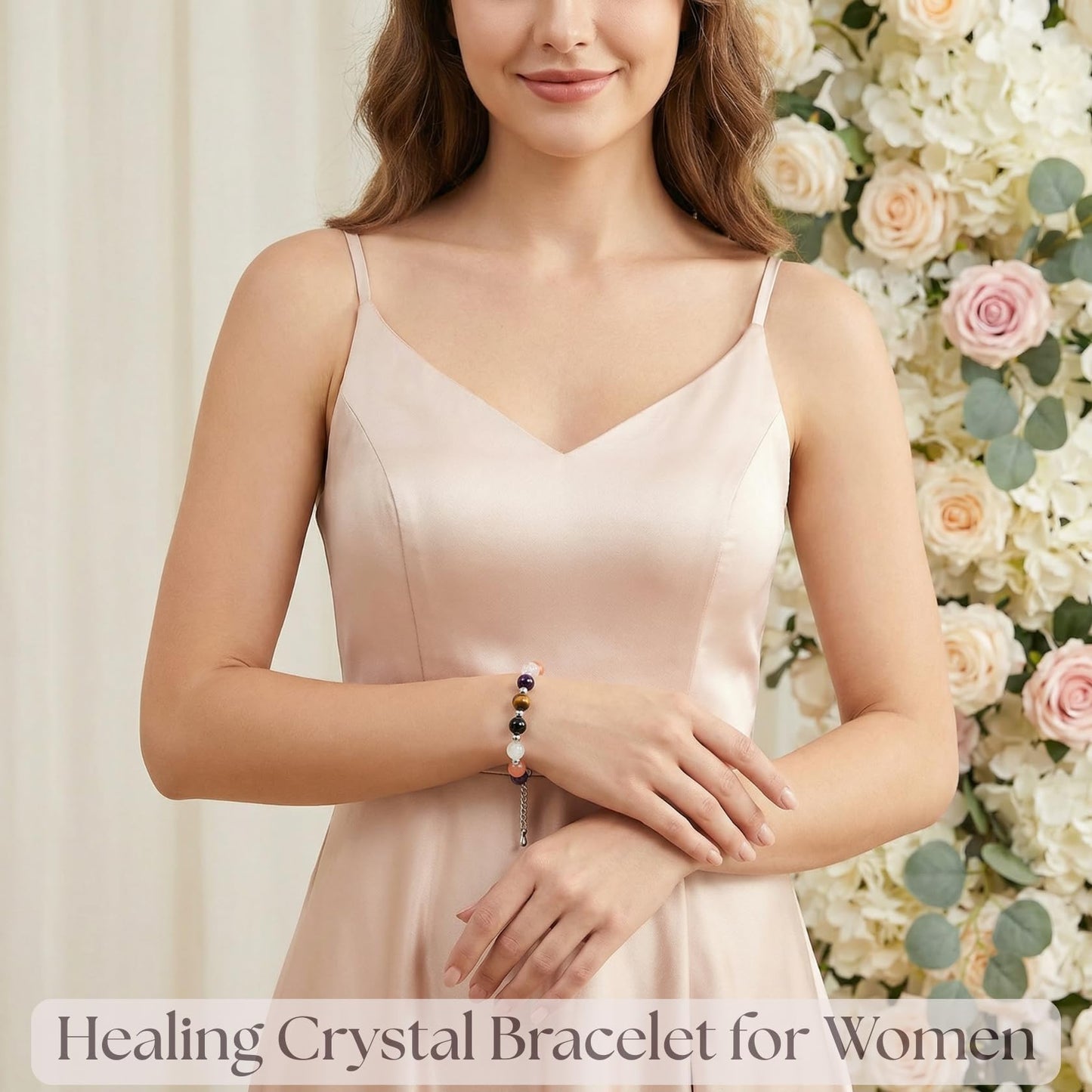 Chakra Bracelet for Women Gift for Bridesmaids, Birthday, YUGA Meditation | 6 Natural Chakra Stones for Energy, Protection & Balance | Crystal Healing Bracelet with Gift Box，new year bracelet