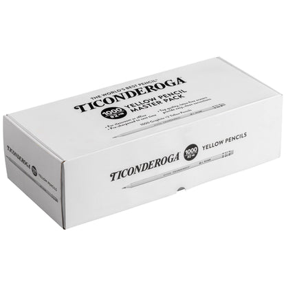 Ticonderoga Wood-Cased Pencils, Pre-Sharpened, 2 HB Soft, Yellow, 1000 Count