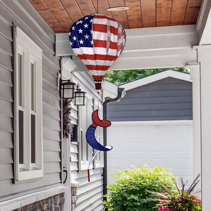 American Flag Deluxe Hot Air Balloon Patriotic Everyday Wind Twister Everyday 54" L Briarwood Lane