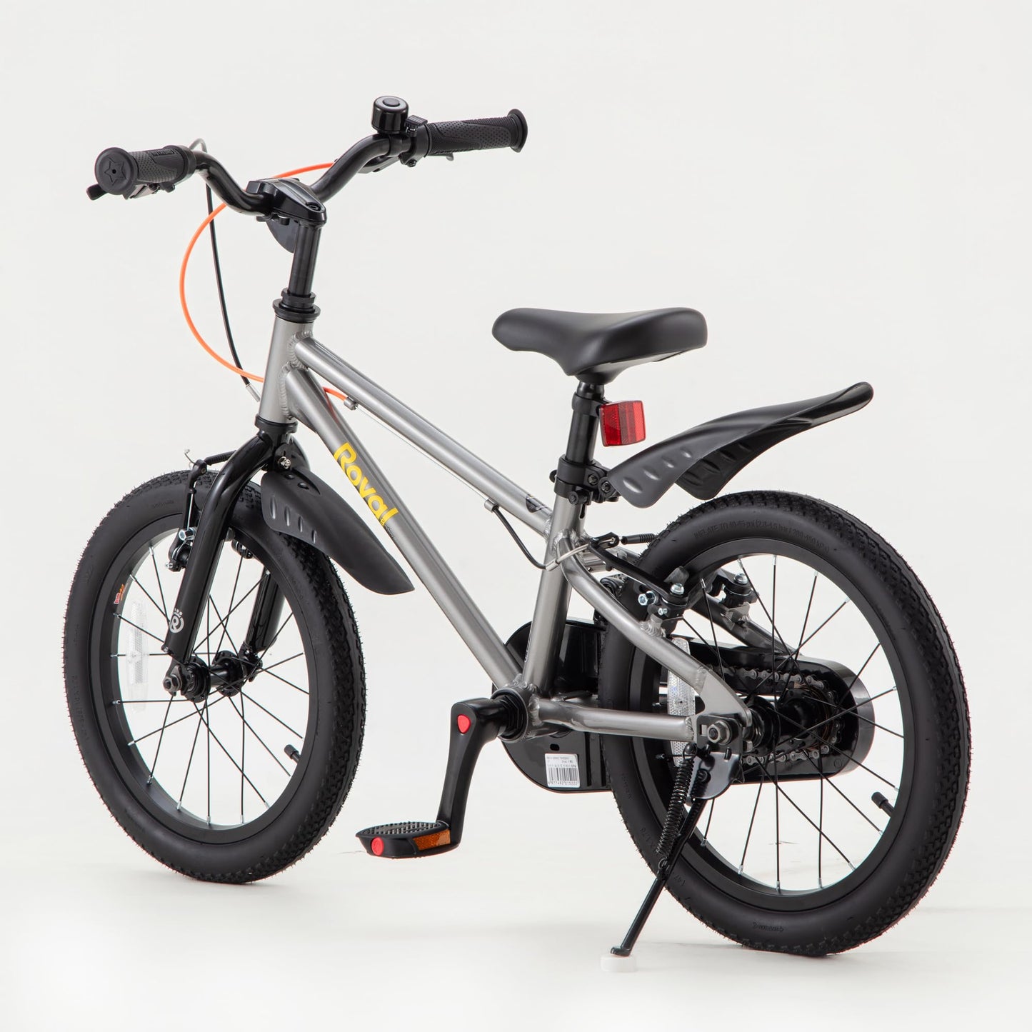 RoyalBaby EZ Fride Kids Bike, Lightweight Aluminum 2-in-1 Balance to Pedal Bike with One-Key Switch, 16 Inch for Age 4-7 Years, Gray
