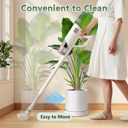 MCleanPin 2 Pack Plant Caddy with Hidden Wheels, 13" Heavy Duty Rolling Plant Stand with Removable Drainage Tray and Silent Casters Round Flower Pot Mover Planter Dolly for Indoor Outdoor White