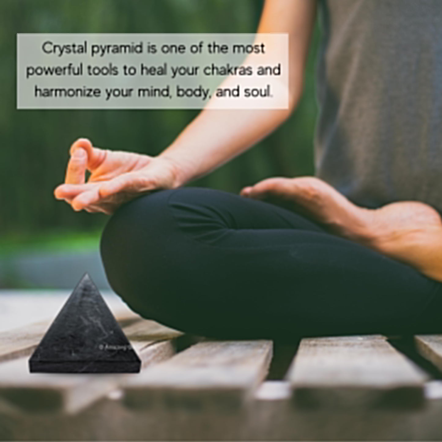 Amazing Gemstone Shungite Pyramid Crystal Healing Stones - 1.5" Great Pyramid Figurine of Natural Stone Pyramid for Meditation, Reiki, Chakra Balancing and Crystal Pyramids Grid