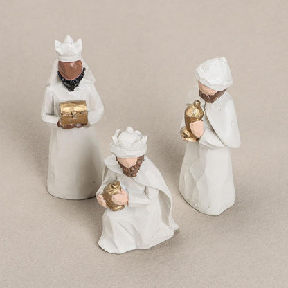 WANCHIY Nativity Set Indoor Christmas Decoration- 13 Pieces Nativity Scene with Manger for Nativity Scene Indoor Use, The Nativity Story Figures- Christian Religious Nativity Sets & Figures (Classic)
