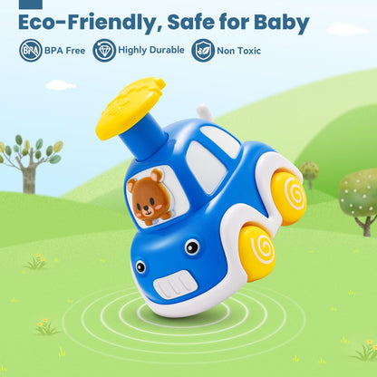 TooyBing Press and Go Car Toys for Toddlers 1-3, 4 Pack Animal Baby Car Toys for 1 2 Year Old Boy, Push Go Friction Vehicle Toys for Infants 12-18 Months, One First Birthday Gifts for Boys Girls