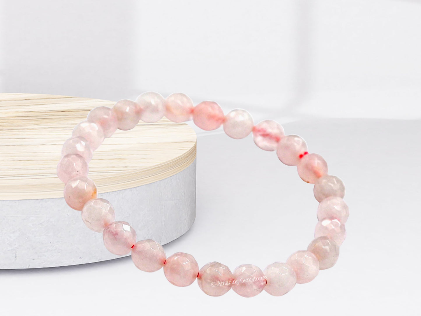 Amazing Gemstone Rose Quartz Bracelet for Women - Chakra Mens Bracelet Protection Crystals and Healing Stones - Blessing Bracelet Spiritual Meditation Gift Christmas Stocking Stuffers