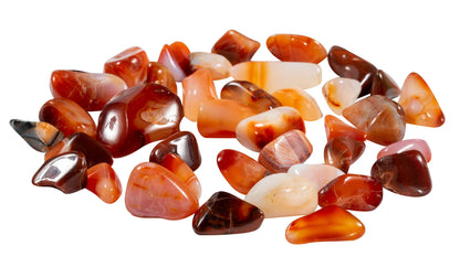 The Chrysalis Stone | Carnelian | Tumbled Stone | Size 0.75" - 1.25" | 1 Pc | Crystals and Healing Stones, Spiritual Gifts for Women, Reiki, Chakra, Witchcraft, Yoga, Meditation Accessories