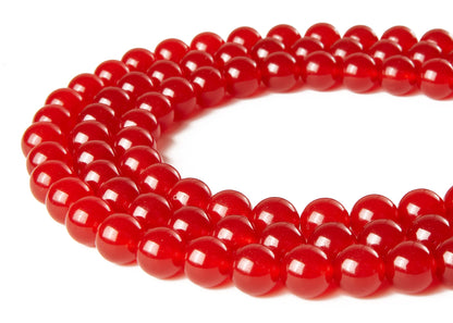 60pcs 6mm Carnelian Beads Natural Gemstone Beads Round Loose Beads for Jewelry Making