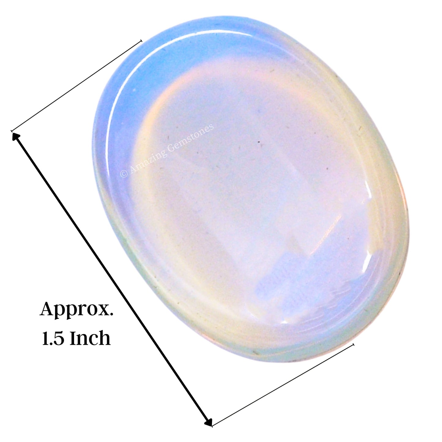 Amazing Gemstone Opalite Worry Stone Crystals and Healing Stones - Worry Stones for Stress Relief Gifts - Piedra Crystal Fidget for Meditation,Relaxation - Unique Stocking Stuffers and Birthday Gifts