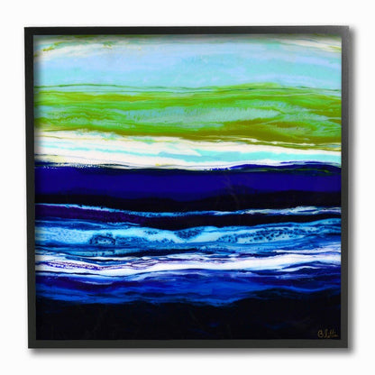 The Stupell Home Decor Collection Acrylic Resin Ocean Sea Breeze Air Framed Texturized Art, 12x12, Multicolor