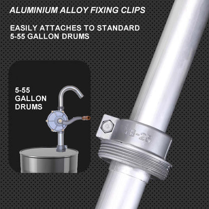 55 gallon Drum Pump, Hand Oil Transfer Pump,Upgraded all-aluminum package, for Fuel Barrel, Non-Corrosive, diesel, kerosene, light oil, heavy oil,Fits 5 to 55 Gallon Drums