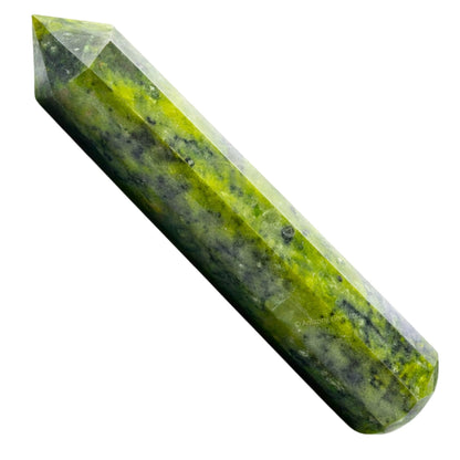 Amazing Gemstone Green Jade Crystal Wand Massage Stick - Pelvic Wand Gua Sha for Adults - Crystals and Healing Stones Massage Wands for Adults Gifts (Pointed)