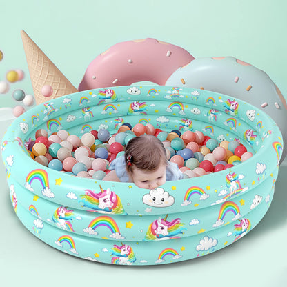 Jasonwell Inflatable Baby Kiddie Pool - Toddler Pool Kids Paddling Baby Swimming Pools Blow Up Ball Pit Infant Wading Pools for Backyard Piscina Inflable para Niños (59in Unicorn)