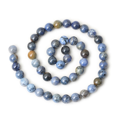 CHEAVIAN 45PCS 8mm Natural Sunset dumortierite Gemstone Beads Round Loose Beads for Jewelry Making 1 Strand 15"