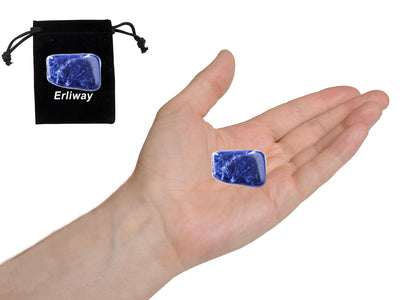 Sodalite Healing Crystal Stones, 1.25-2.0" Large Reiki Healing Gemstones Natural Tumbled Polished Stones for Energy Witchcraft Therapy Meditation