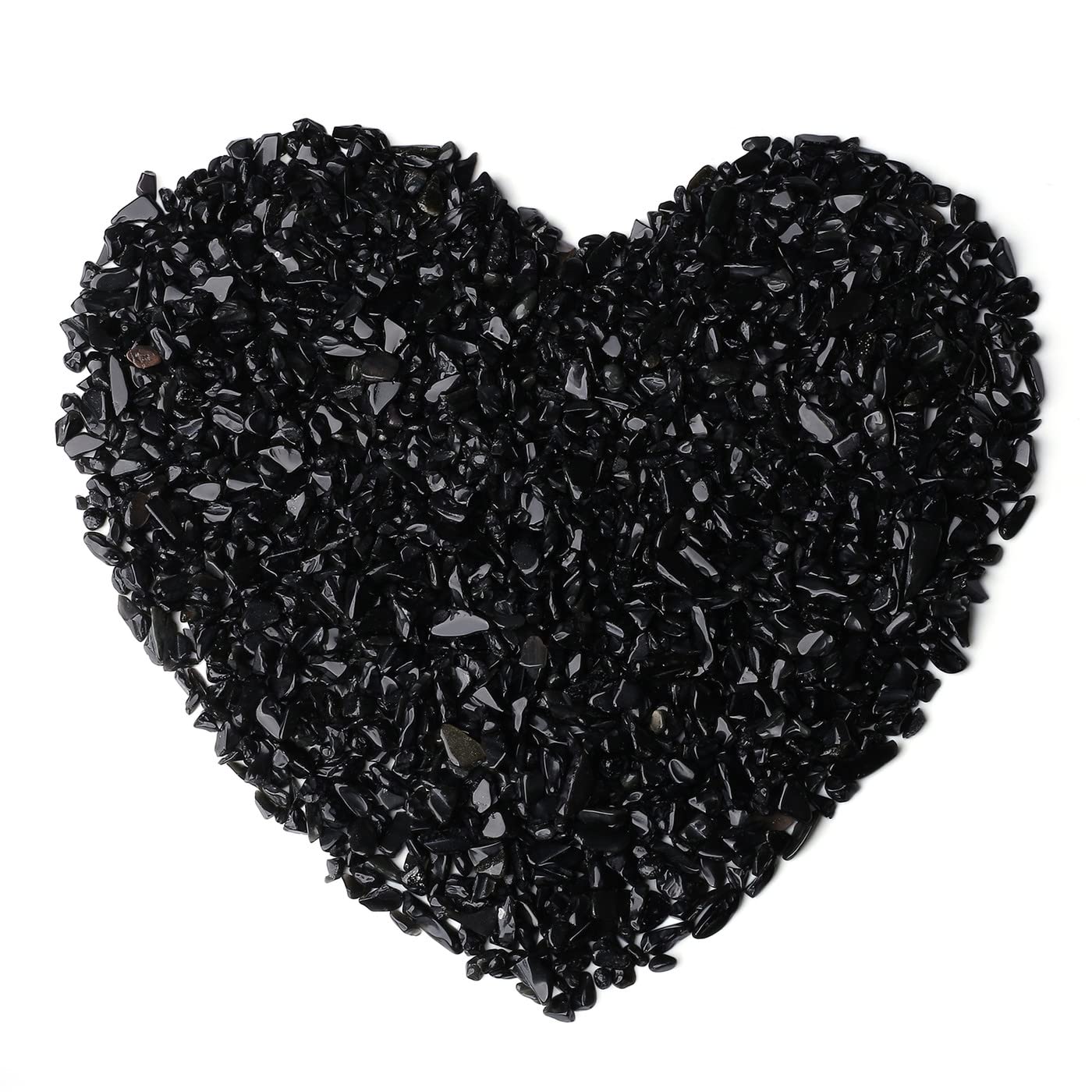 LAIDANLA Obsidian Crushed Stone Crystal Chips Bulk Natural Gemstones Healing Reiki Crystals Mini Quartz Vase Filler Aquarium Gravel 100g