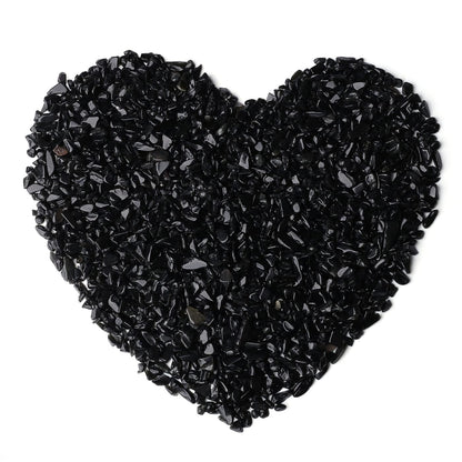 LAIDANLA Obsidian Crushed Stone Crystal Chips Bulk Natural Gemstones Healing Reiki Crystals Mini Quartz Vase Filler Aquarium Gravel 100g