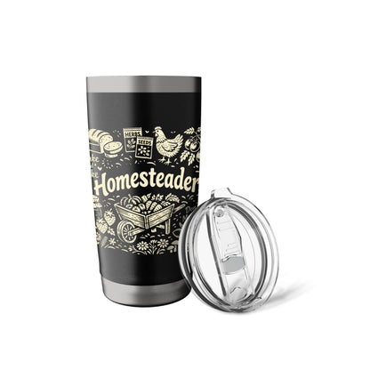 Homesteader Retro Farm Wheelbarrow & Garden Icons Stainless Steel Insulated Tumbler