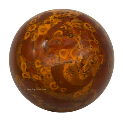 Amazing Gemstone Fruit Jasper Crystal Ball with Stand - 2 Inches Crystal Sphere Meditation Balls for Witchcraft and Decorative Balls