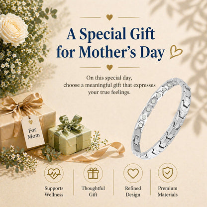 KYOSI Titanium Magnetic Bracelets for Women - Magnetic Therapy Bracelet - 3500 Gauss Magnet Jewelry - Womens Link Bracelet 7.28 inches