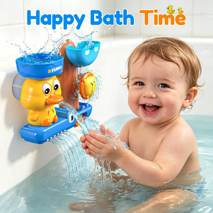Bath Toys for 1 2 Year Old Boys: Cute & Fun Duck Bathtub Toys Toddlers 2-4 - Suction Bath Toys for Kids Ages 1-3-5 - Birthday Gifts for 1 2 3 Year Old Boy (Blue)