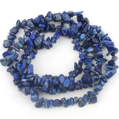 NITOPUPU 30in Lapis Lazuli Natural Chip Stone Beads 5-8mm About 230pcs, Irregular Drilled Blue Bead for Bracelets Jewelry Making Supplies for Adults, DIY Crafts.