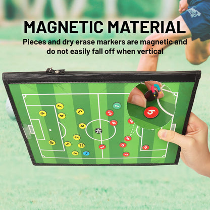 HIGHRAZON Soccer Coaching Board, Magnetic Soccer Clipboard for Coaches, Foldable Board with Dry Erase Marker