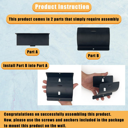 Juformin Heavy-Duty Ladder Hanger-Wall Mount Ladder Hook-Garage Wall Wheelbarrow Hangers-4 Pack